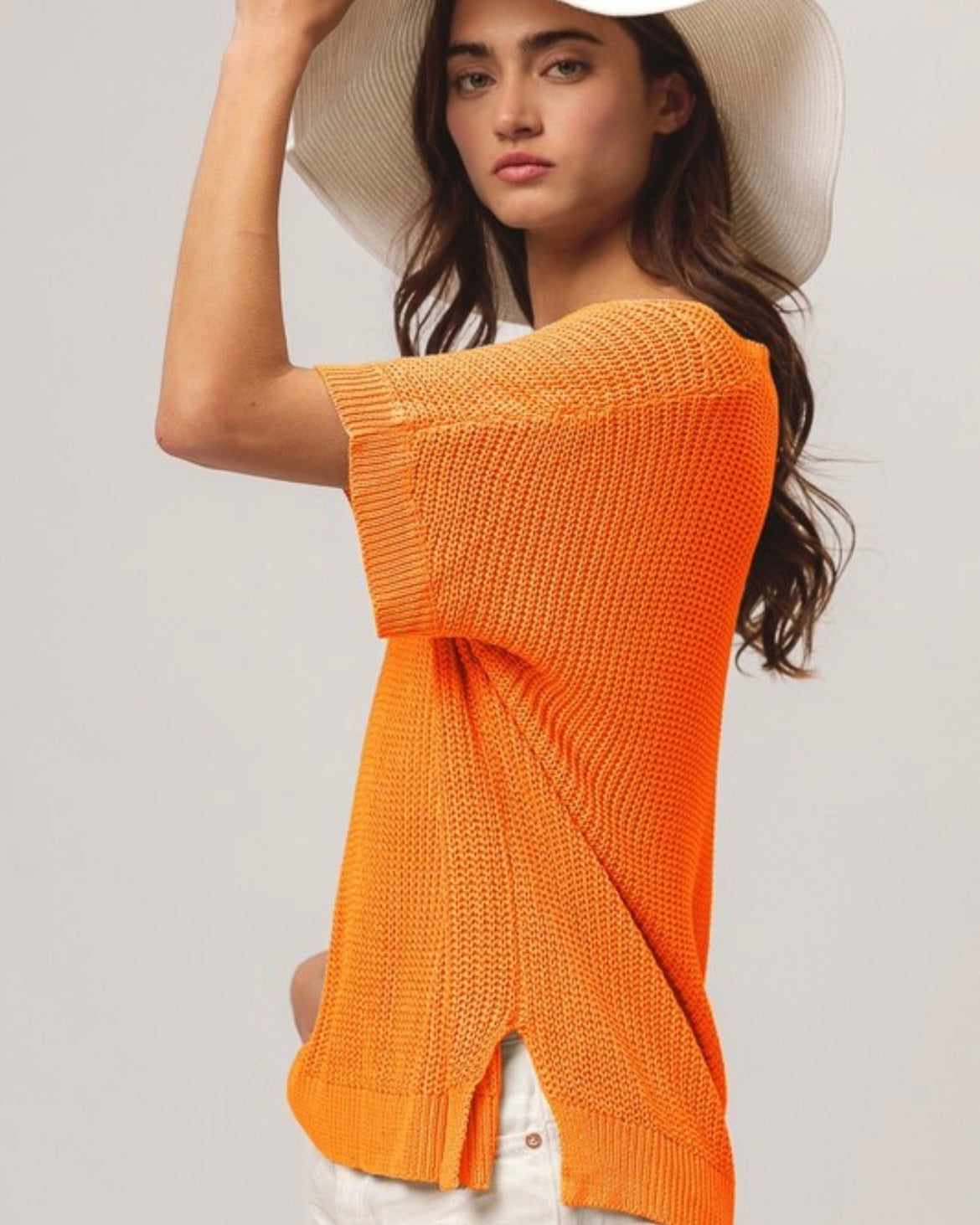 Short Sleeve Dolman Sweater