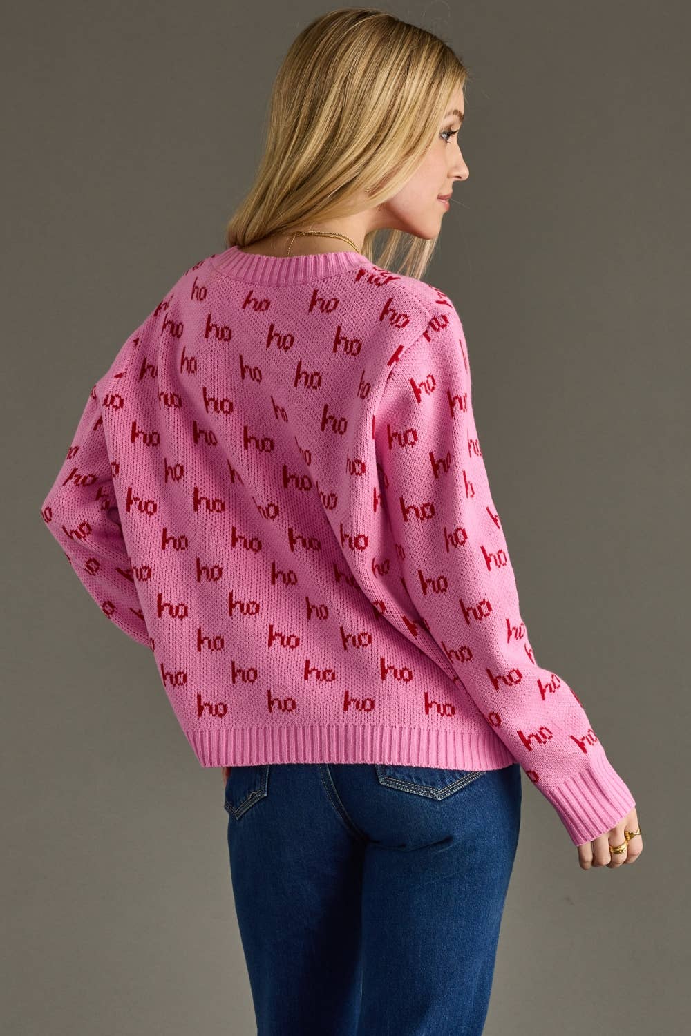 Pink Ho Ho Ho Sweater