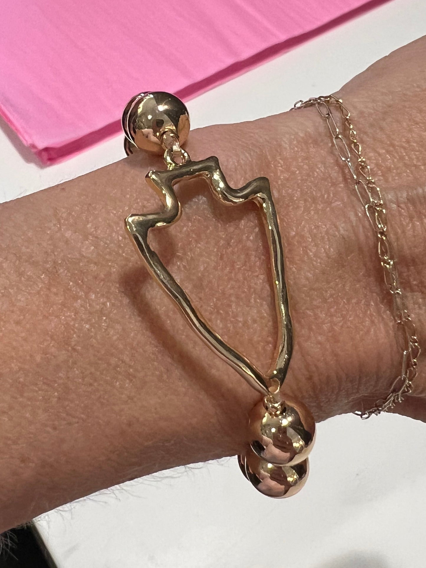 Chiefs Arrow Gold Bracelet