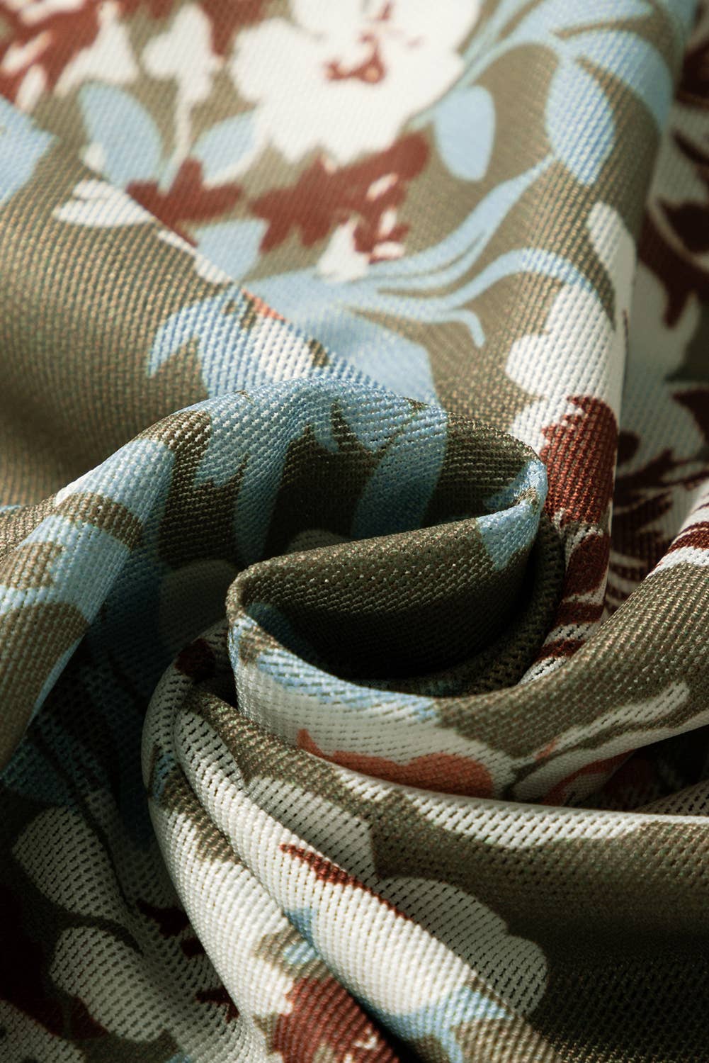 Sage Floral Mesh Long Sleeve Top