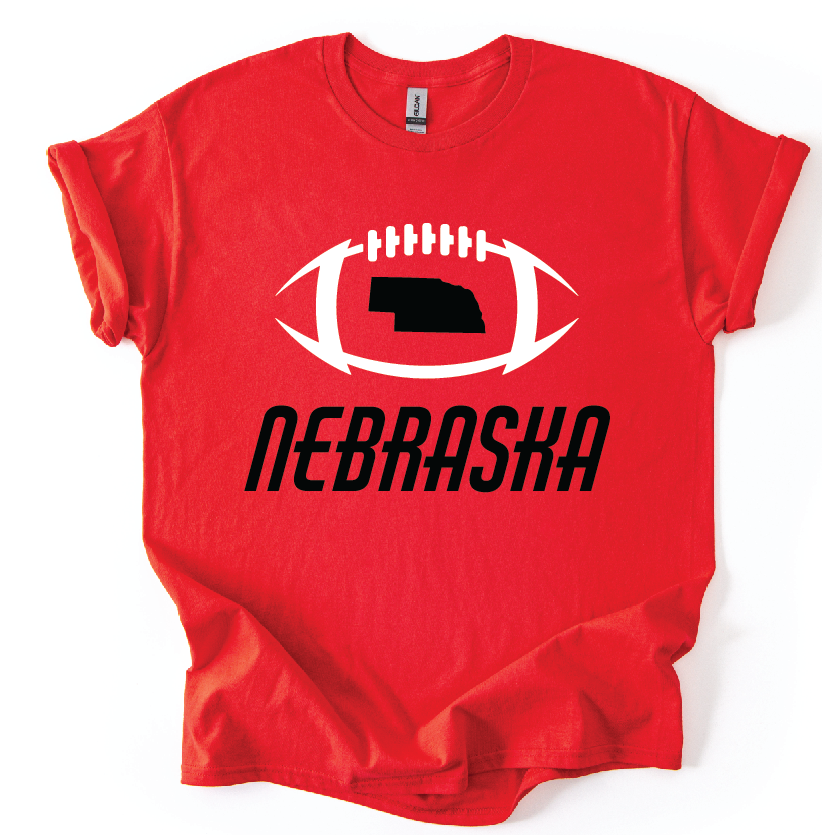 Nebraska Football State Tee-Red