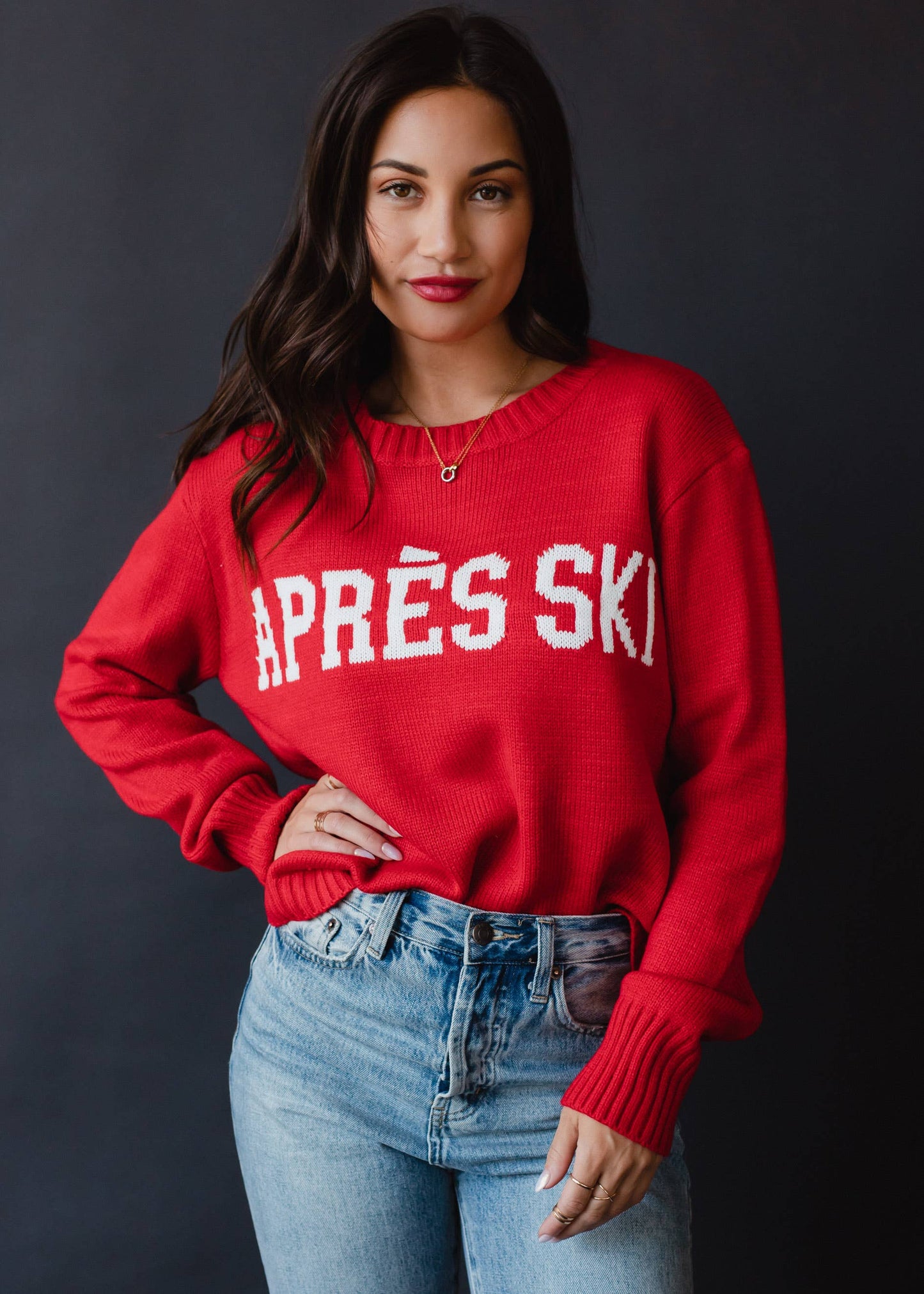 Red Apres Ski Sweater