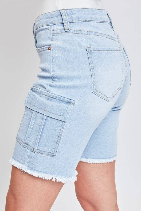 Cargo Bermuda With Frayed Hem