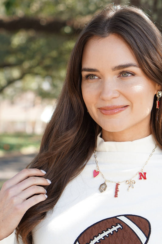 Nebraska Huskers Paper Clip Charm Collector Necklace