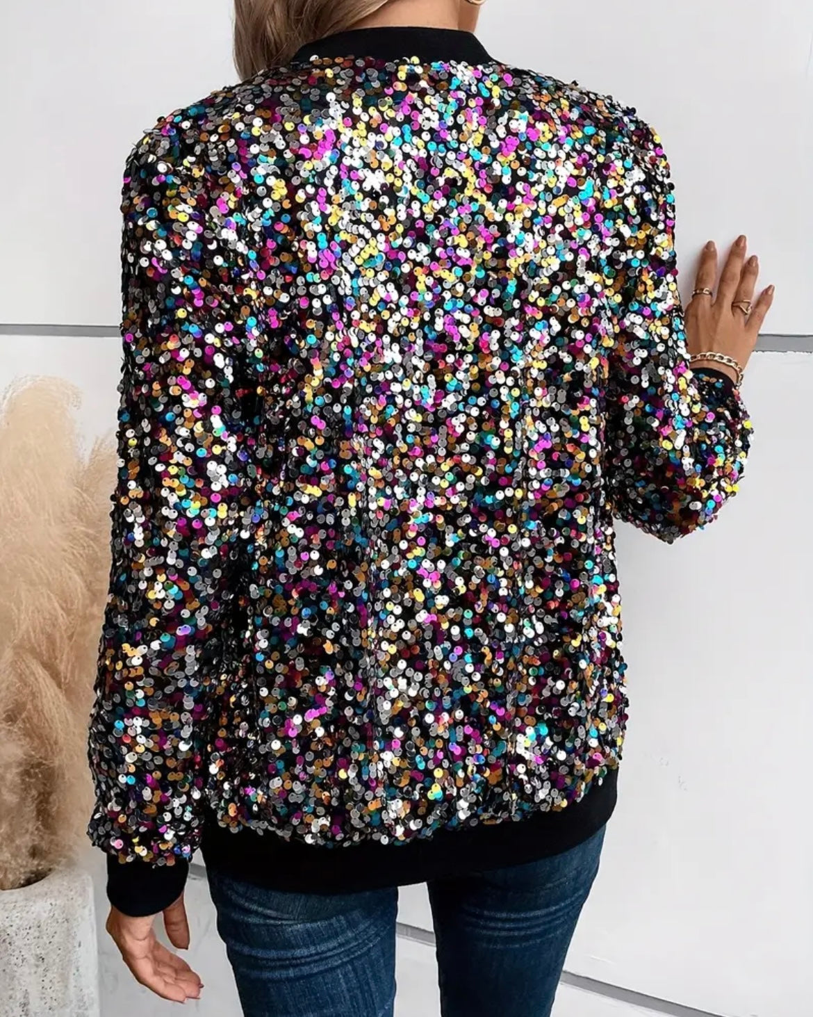 Sequin Bomber Jacket