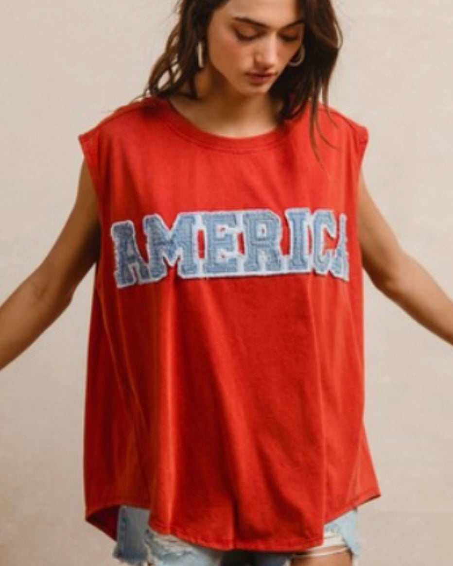 America Oversized Washed Jersey