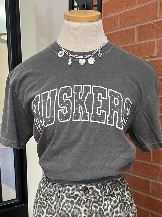 Huskers Polka Dot Pepper SS Tee