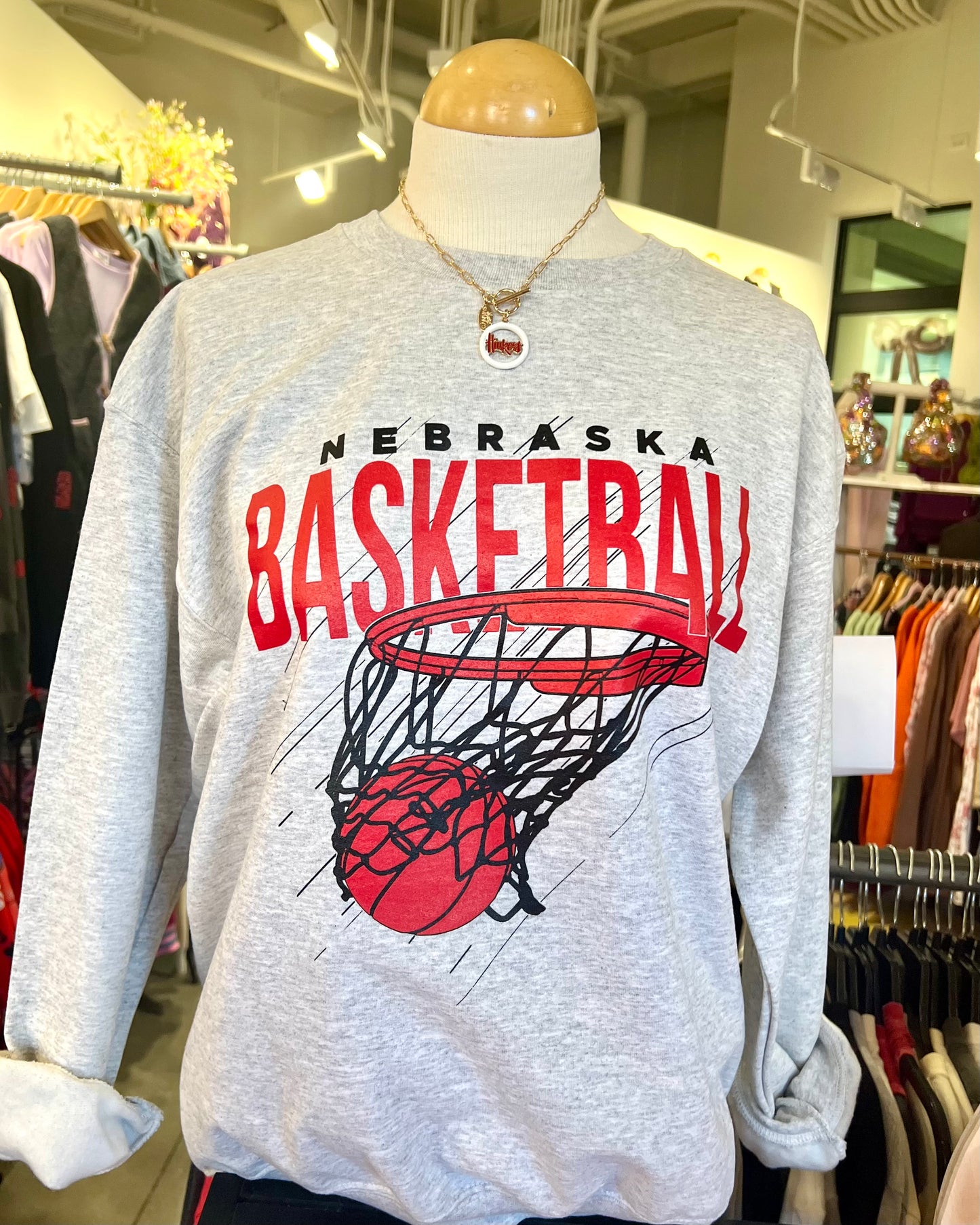 Nebraska Hoops Crewneck Sweatshirt