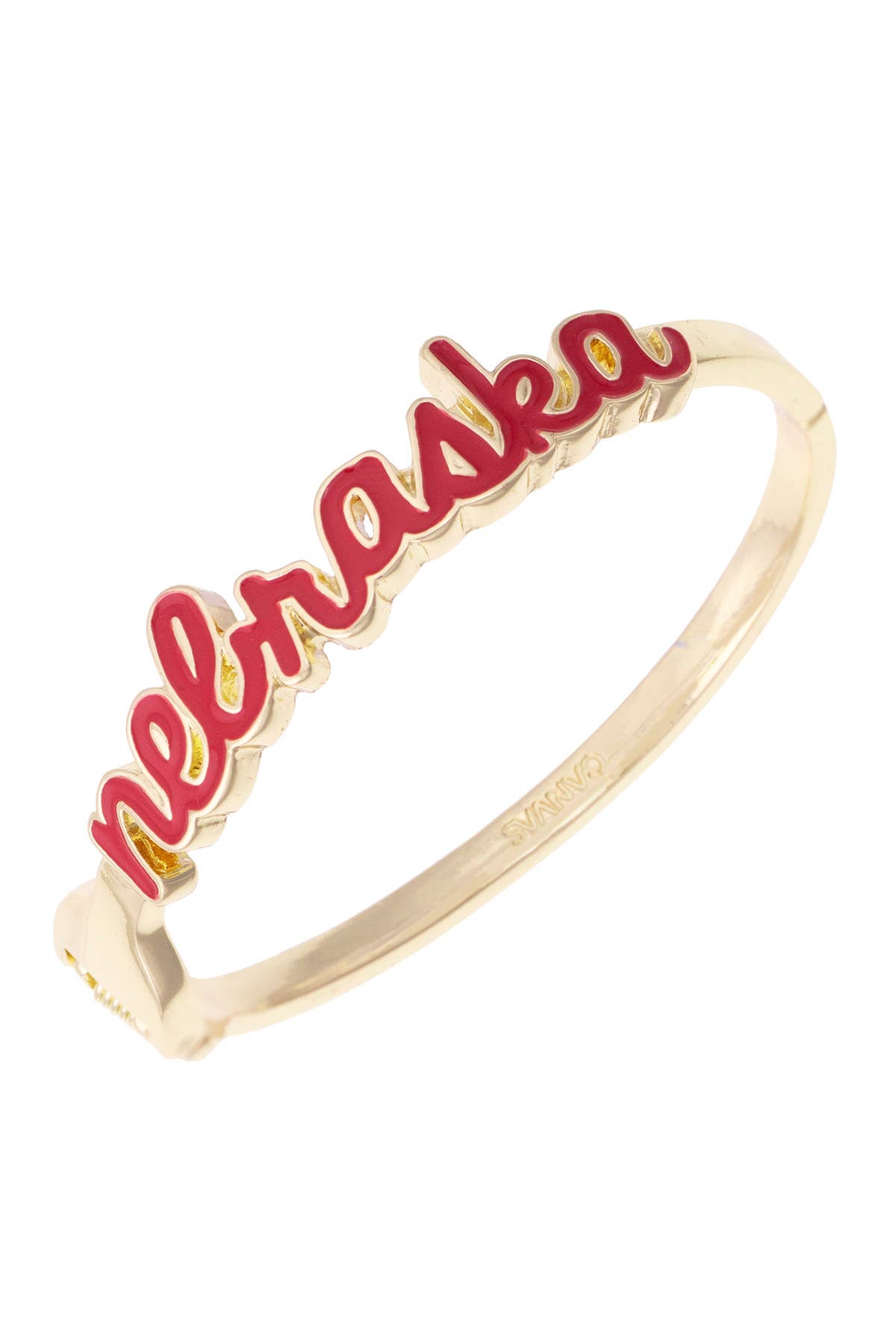 Nebraska Huskers Cursive Enamel Hinge Bangle