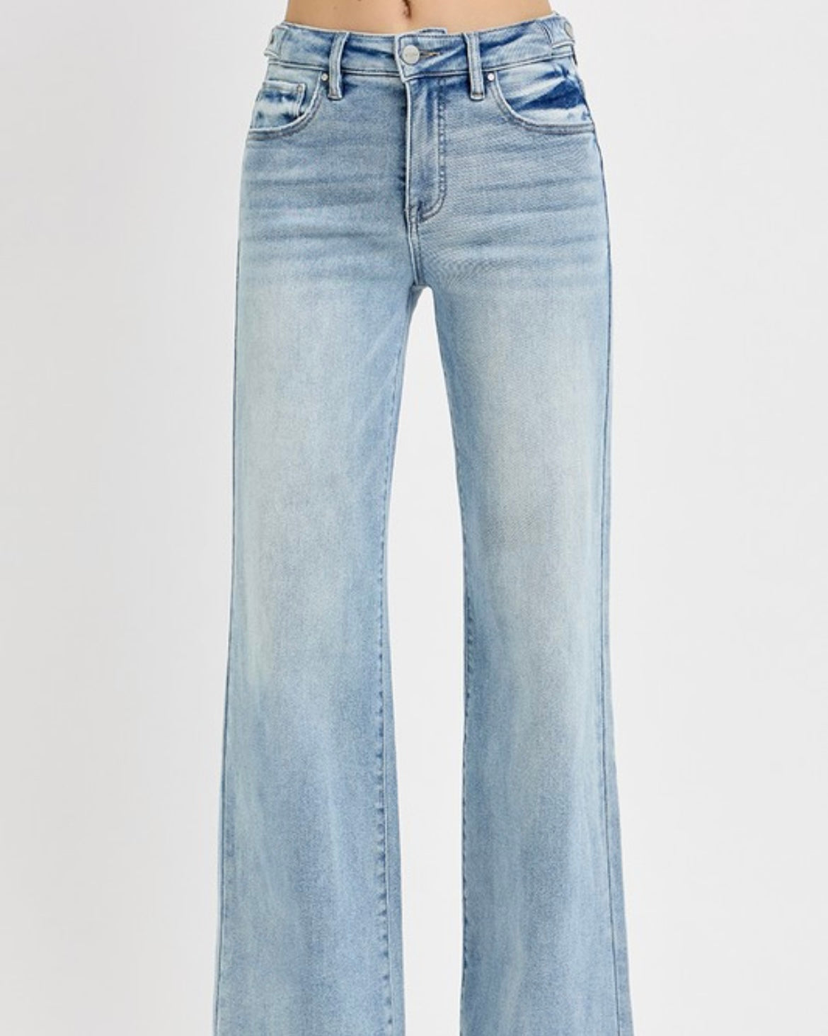 High Waist Adjustable Wide Leg Denim