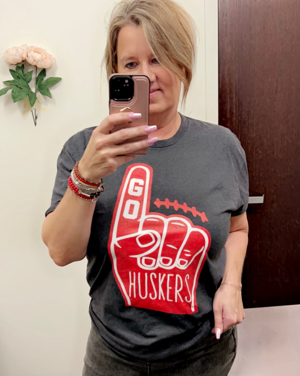 Husker Football Foam Finger Tee