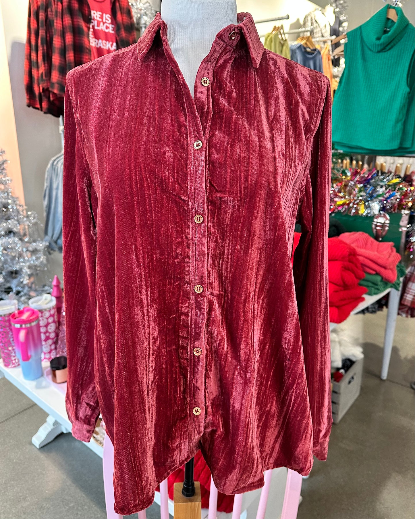 Crushed Velvet Shirt