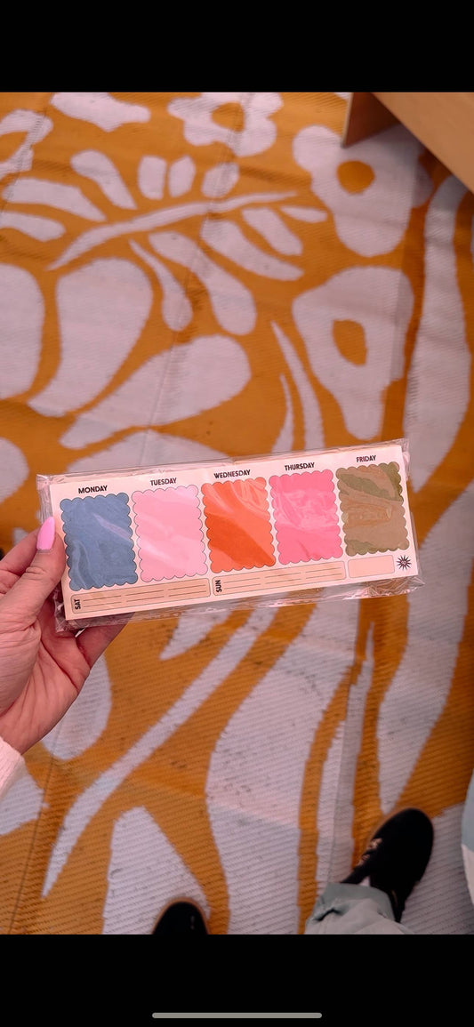 Weekly Pocket Planner Stationary Pad