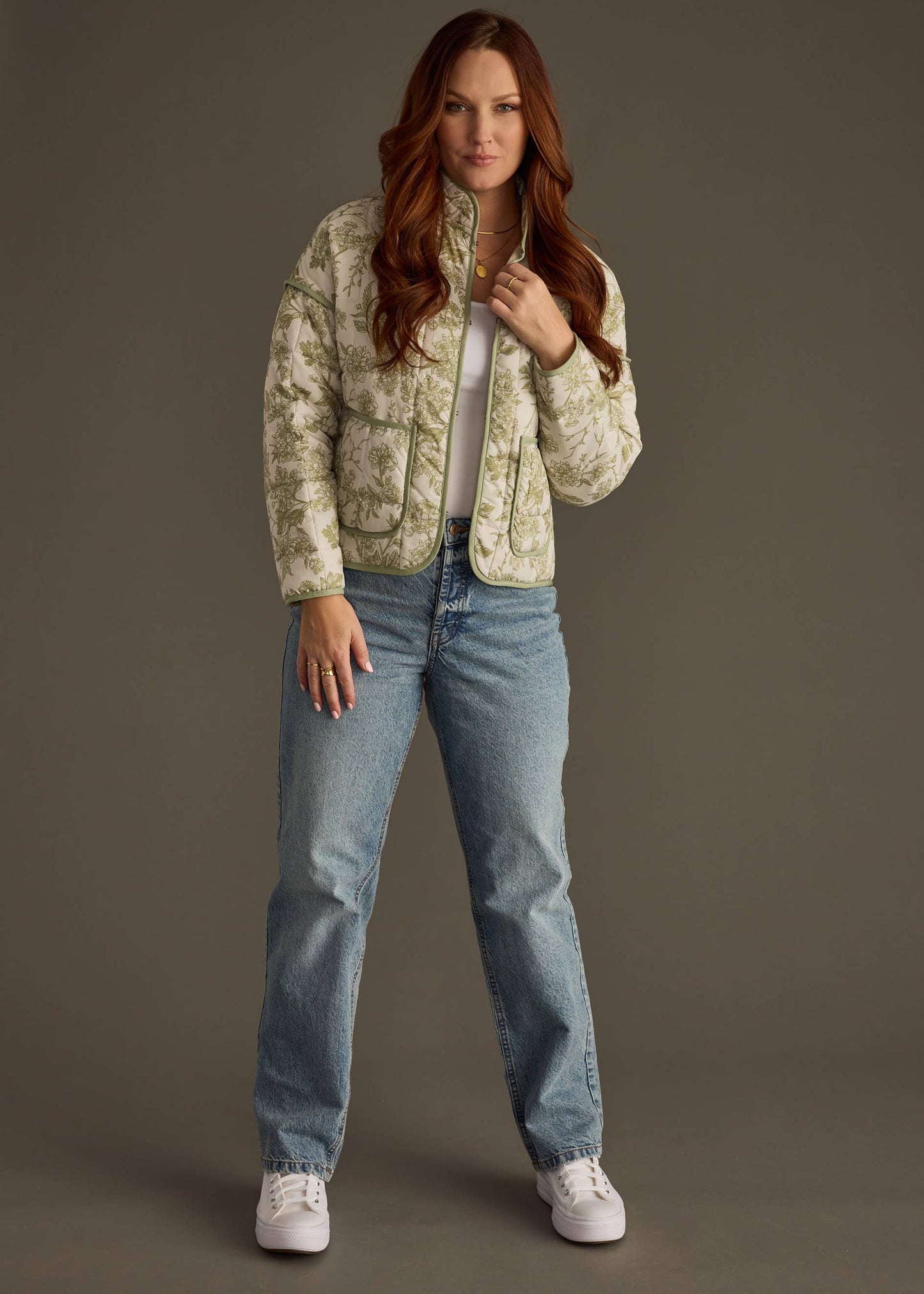 Sage & Beige Quilted Jacket