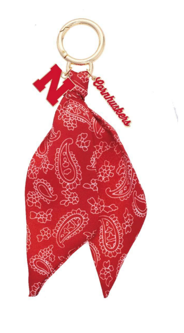 Nebraska Cornhuskers Logo Bandana Bag Charm