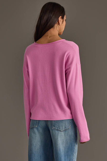 Fuchsia Button Up Cardigan