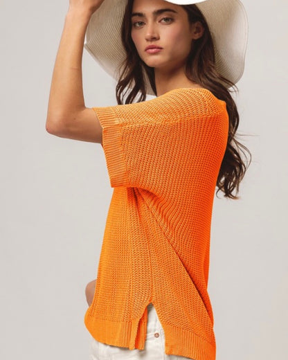 Short Sleeve Dolman Sweater