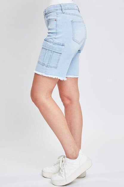 Cargo Bermuda With Frayed Hem
