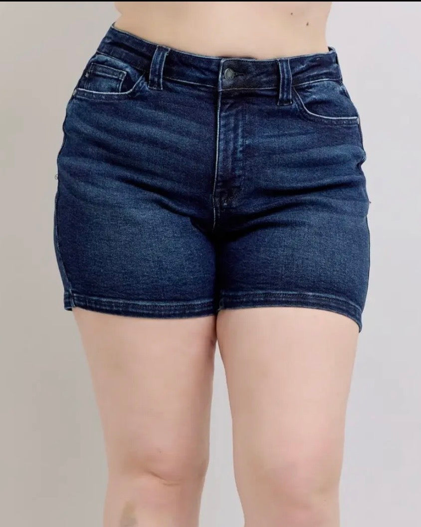 Back Flap Pocket HW Shorts-Plus