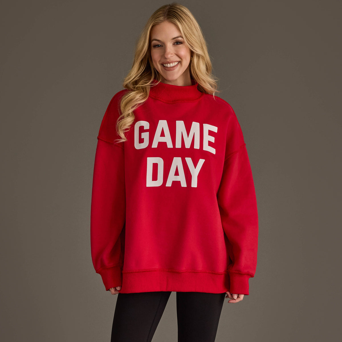 Red Game Day & Sunday Funday Reversible Sweatshirt