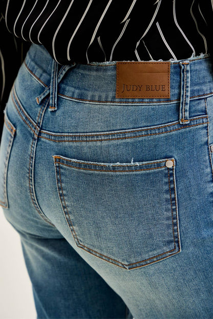MR Boyfriend Cool Denim w/ Cross Back Belt Loops: MD