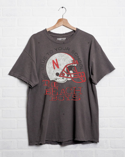 Beach Boys Huskers True to School  Thrifted Tee