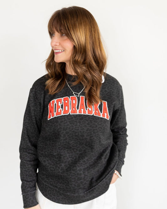 Nebraska Animal Print Sweatshirt