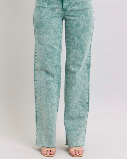 Judy Blue HW Dyed Raw Hem Dad Jean