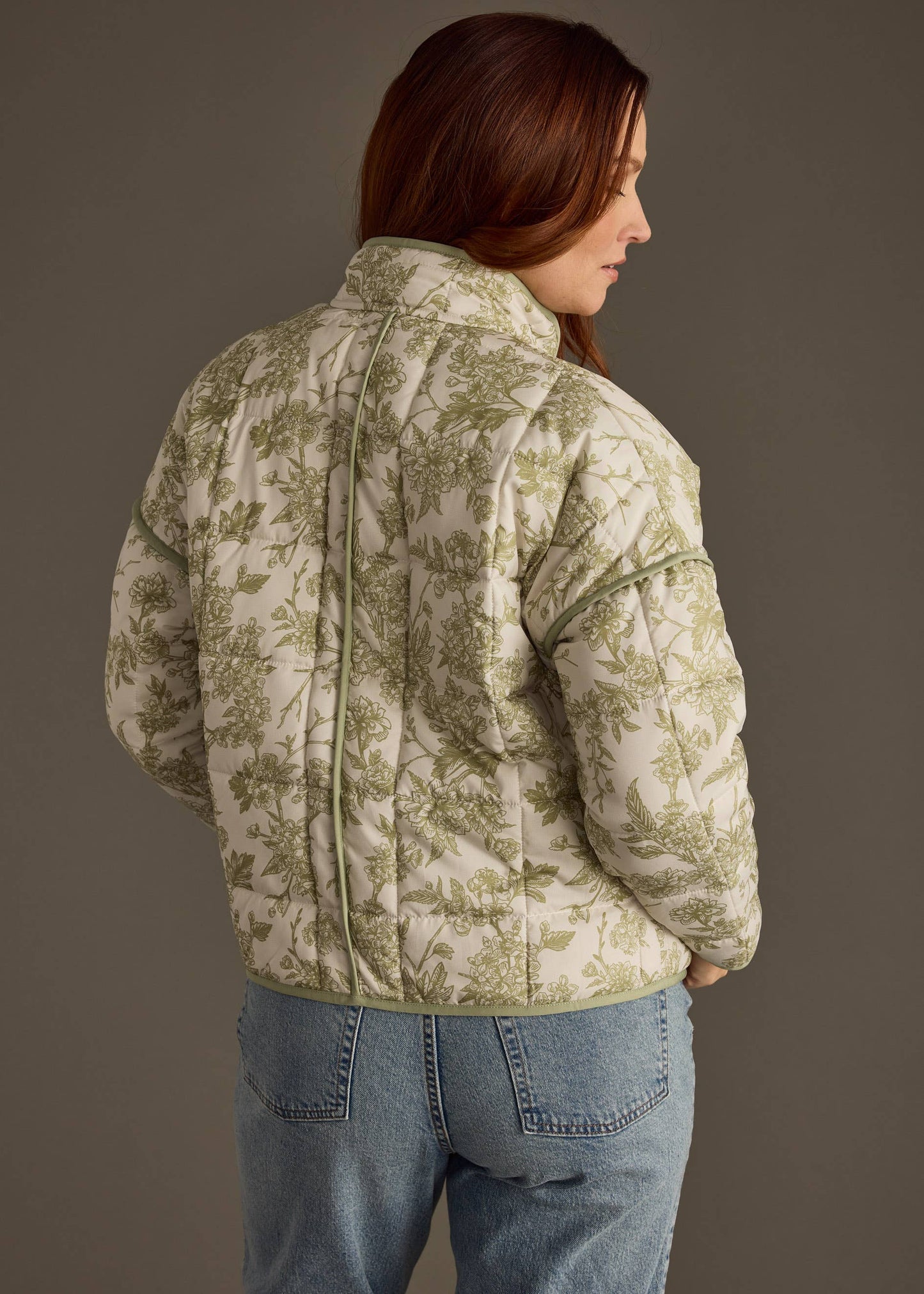 Sage & Beige Quilted Jacket