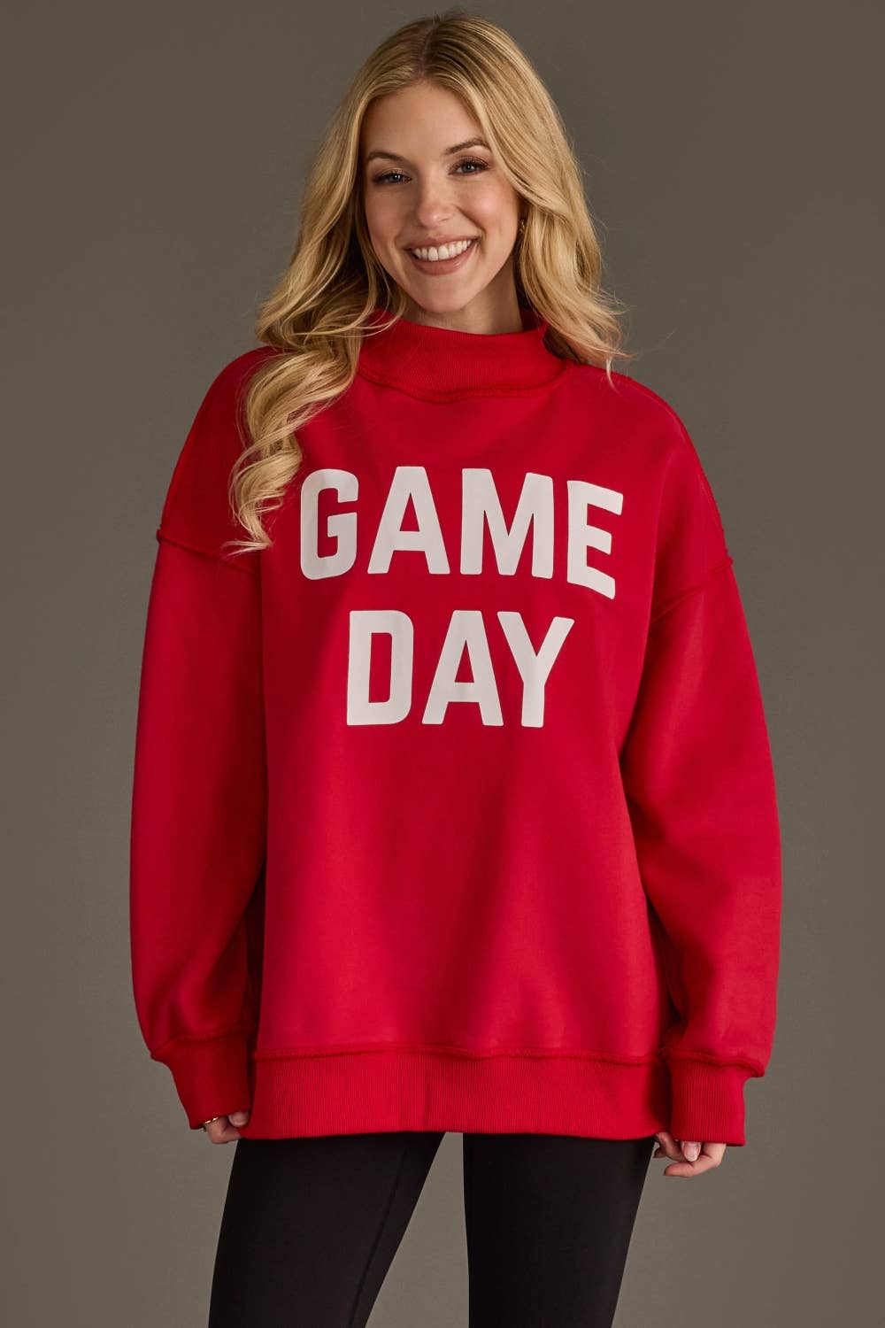 Red Game Day & Sunday Funday Reversible Sweatshirt