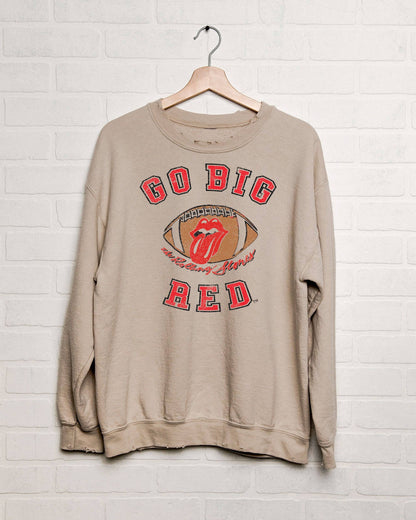 Go Big Red Football Thrifted Sweatshirt