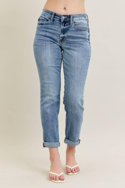 CORE Midrise Bleach Wash Boyfriend