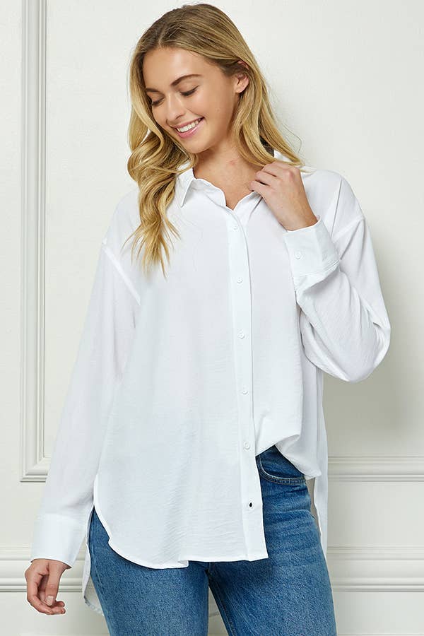 Oversized Boyfriend Light Weight Button Up