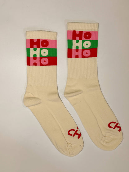 Funny Ho Ho Ho Christmas Crew Socks