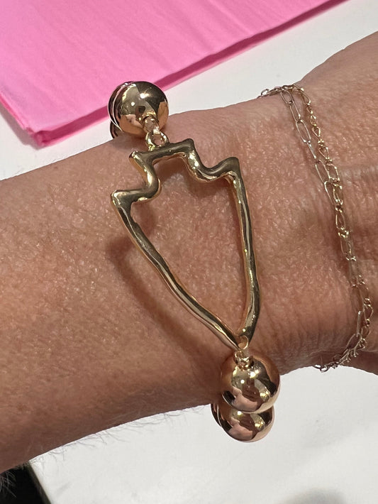 Chiefs Arrow Gold Bracelet