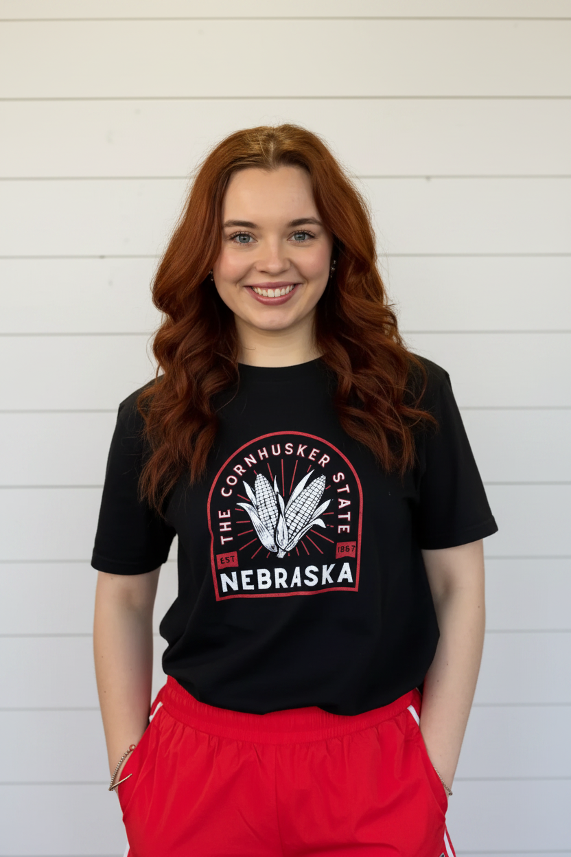 Cornhusker State Tee-Black