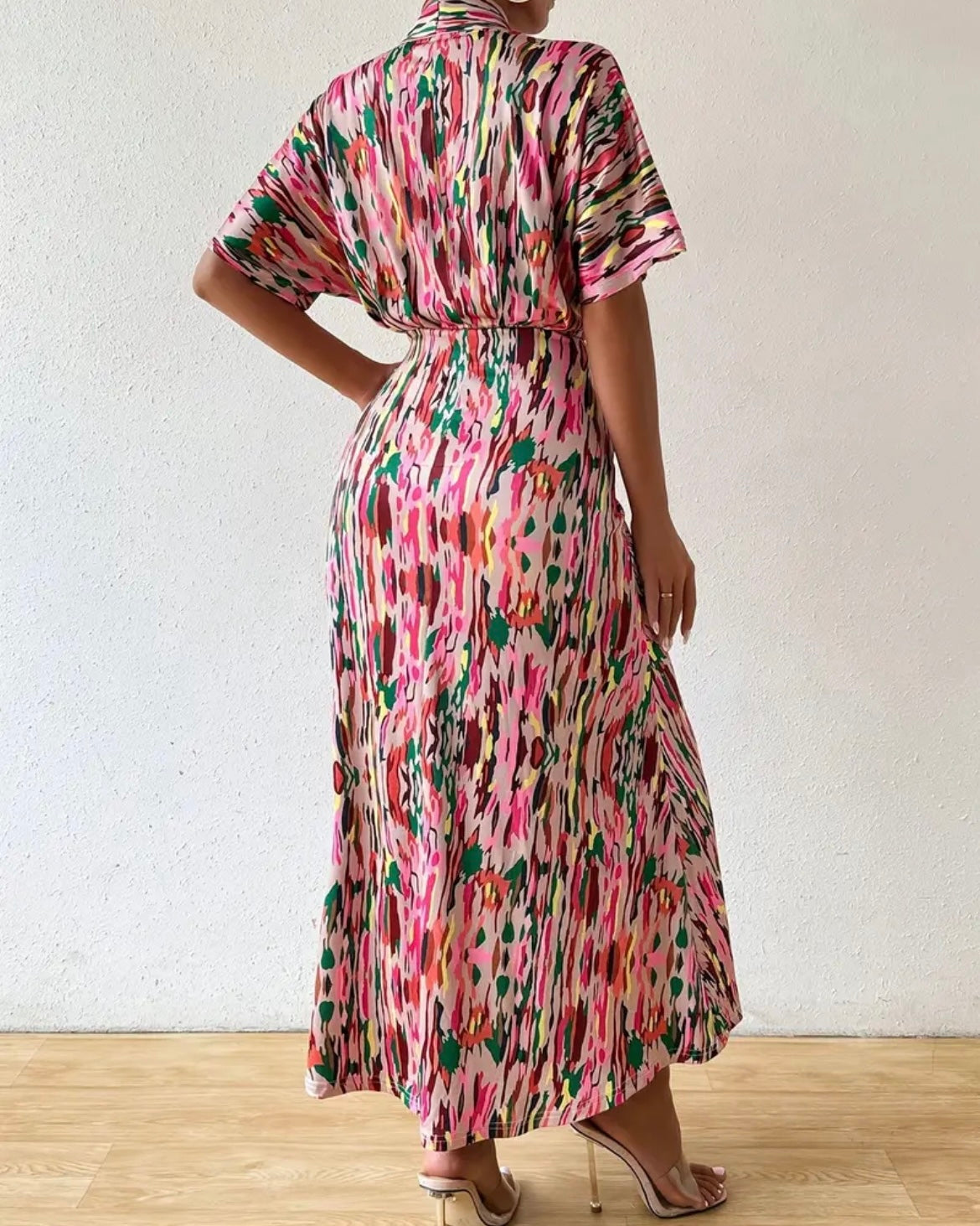 multicolor ruched dress Luli Fama: Ruched Front Tank Maxi Dress (L851G64-111) XS
