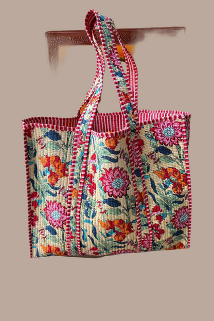 Bold Floral Quilted Bag