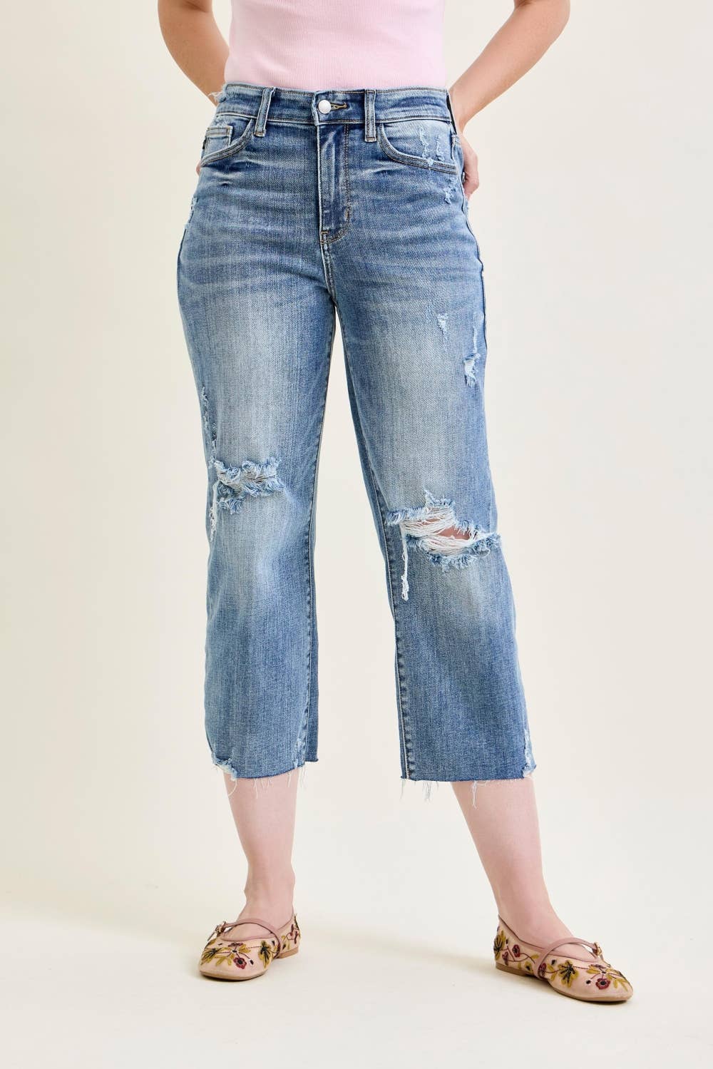 HW Destroy Crop Wide Leg