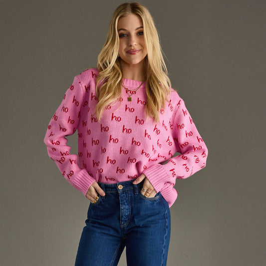 Pink Ho Ho Ho Sweater