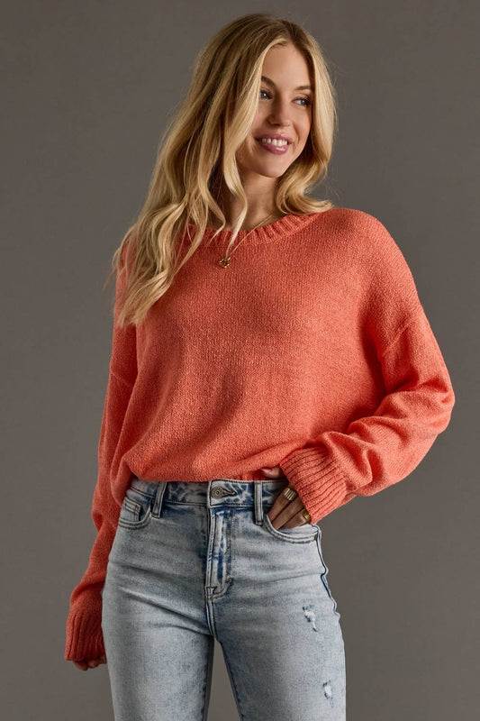 Coral Lightweight Sweater