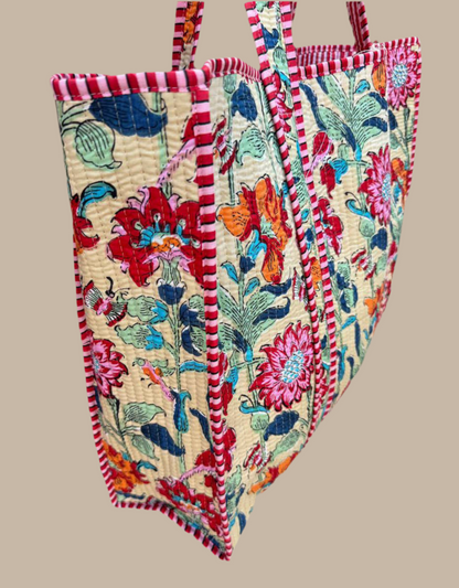 Bold Floral Quilted Bag