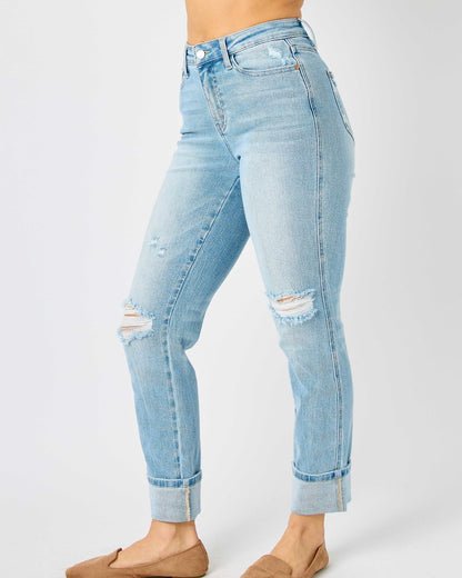 Mid Rise Americana Boyfriend Denim