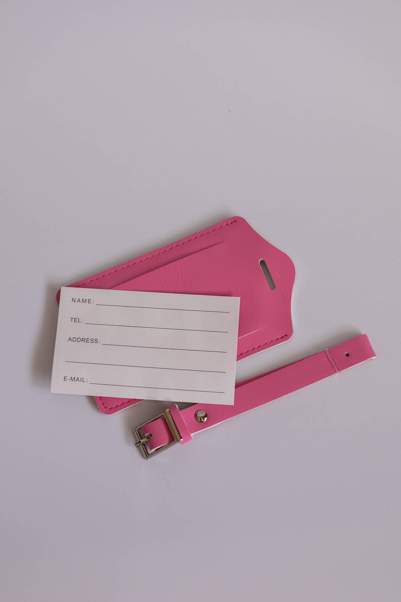 Don't Text I'm Outta Here Luggage Tag Pink