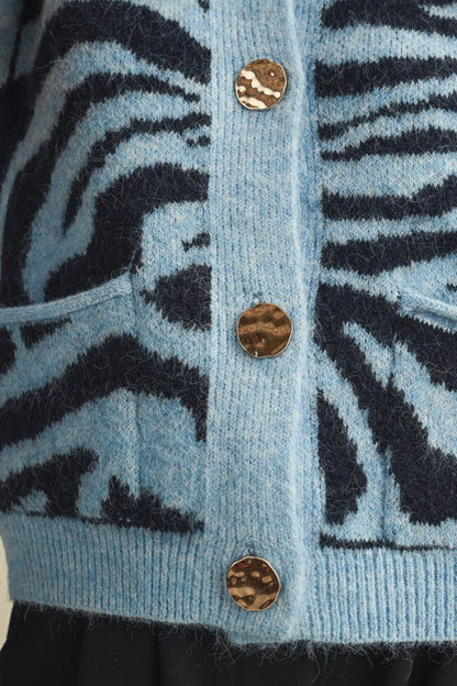 Tiger Stripe Sweater Vest: Blue