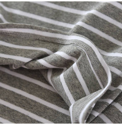 Stripe Tank w Shelf Bra: Grey/White