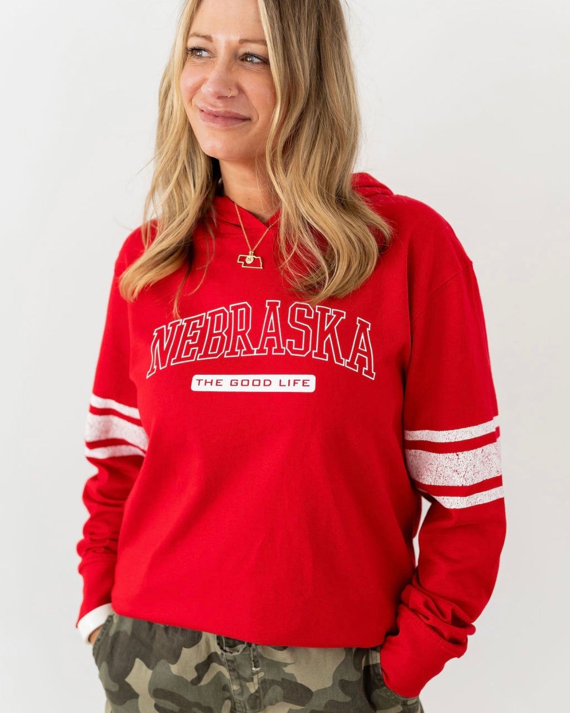 Nebraska The Good Life Varsity Hoodie