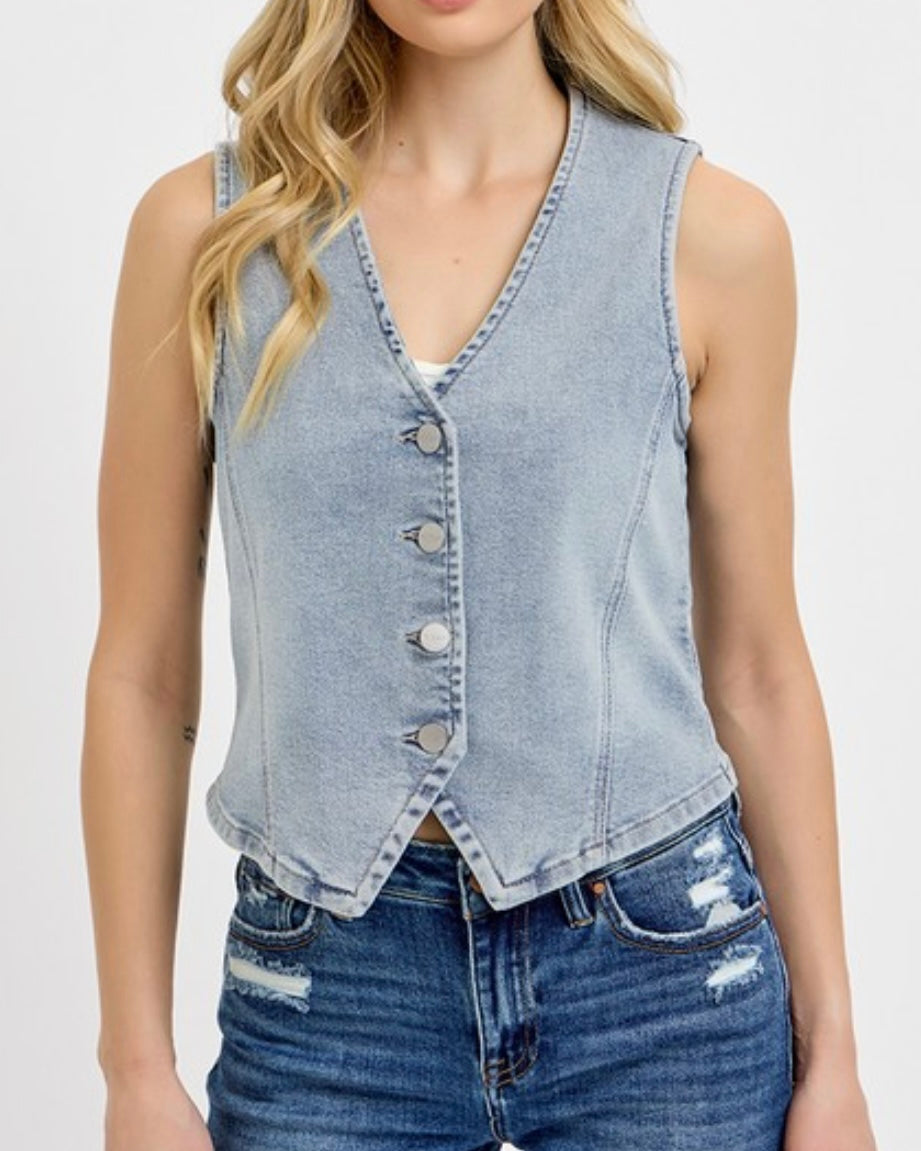 Stretch Denim Vest