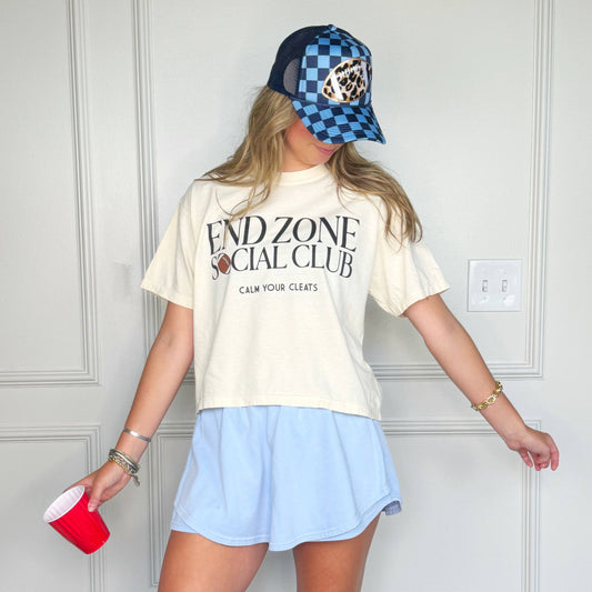 End Zone Social Club Crop Tee
