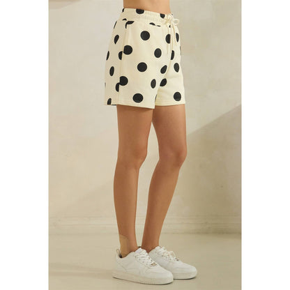 Polka Dot Sweatshorts: Navy
